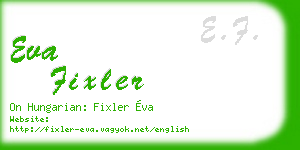 eva fixler business card