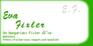 eva fixler business card